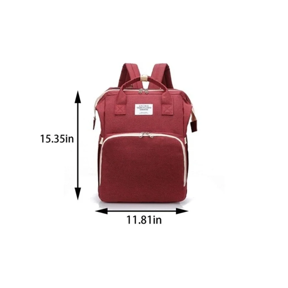 You Are My Sunshine Diaper Bag Backpack Portable Bassinet Changing Station Red